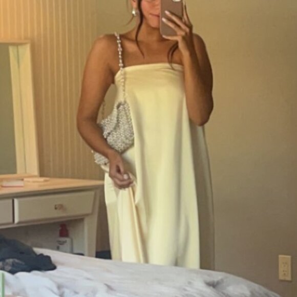 Yellow Antonio Melani Strapless Maxi Dress - Picture 4 of 4